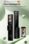 Cerradura Inteligente Tediton-H01 (Al.Aluminio Bt. Litio) 7en1 Facial 3D / Palma / Huella / Audio Intercomunicador - Imagen 4