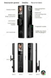 Cerradura Inteligente Tediton-H01 (Al.Aluminio Bt. Litio) 7en1 Facial 3D / Palma / Huella / Audio Intercomunicador - Imagen 6