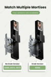 Cerradura Inteligente Tediton-H01 (Al.Aluminio Bt. Litio) 7en1 Facial 3D / Palma / Huella / Audio Intercomunicador - Imagen 12