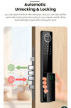 Cerradura Inteligente Tediton-H01 (Al.Aluminio Bt. Litio) 7en1 Facial 3D / Palma / Huella / Audio Intercomunicador - Imagen 10