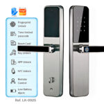 Cerradura Inteligente LK-0925 TuyaAPP (A/Inoxidable) 5en1 Huella / Contraseña / Tarjeta/RemotoApp