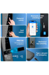 Cerradura Inteligente LK-0925 TuyaAPP (A/Inoxidable) 5en1 Huella / Contraseña / Tarjeta/RemotoApp - Imagen 6