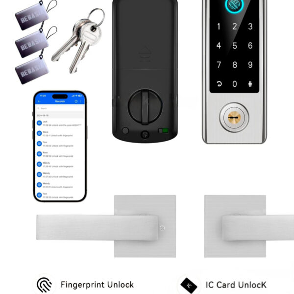 Cerradura Inteligente con Manijas B2025 5en1 Huella / Contraseña / Tarjeta/RemotoApp