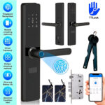 Cerradura Inteligente DL-1008 TTLock (A-Aluminio) 5en1 Huella / Contraseña / Tarjeta/RemotoApp