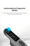 Cerradura Inteligente de Sobreponer Doble Cara para Exterior Impermeable TUYA (Aluminio y Acero) 5en1 Huella / Contraseña / Tarjeta. - Imagen 3