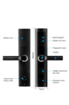 Cerradura Inteligente CX845 TTLock (A/Aluminio) 5en1 Huella / Contraseña / Tarjeta/RemotoApp - Imagen 5