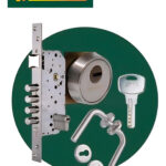 Kit Cerradura de Alta Seguridad Zerrutti 4 Bulones/ Llave Multipunto/ Manijas y Escudo Anti Taladro tipo Pesado
