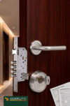 Kit Cerradura de Alta Seguridad Zerrutti 4 Bulones/ Llave Multipunto/ Manijas y Escudo Anti Taladro tipo Pesado - Imagen 3