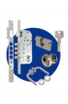 Kit Cerradura FEH de Alta Seguridad 4 Bulones/Llave Multipunto/Manijas/Escudo Anti Taladro Macizo