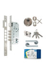 Kit Cerradura FEH de Alta Seguridad 4 Bulones/Llave Multipunto/Manijas/Escudo Anti Taladro Macizo - Imagen 2
